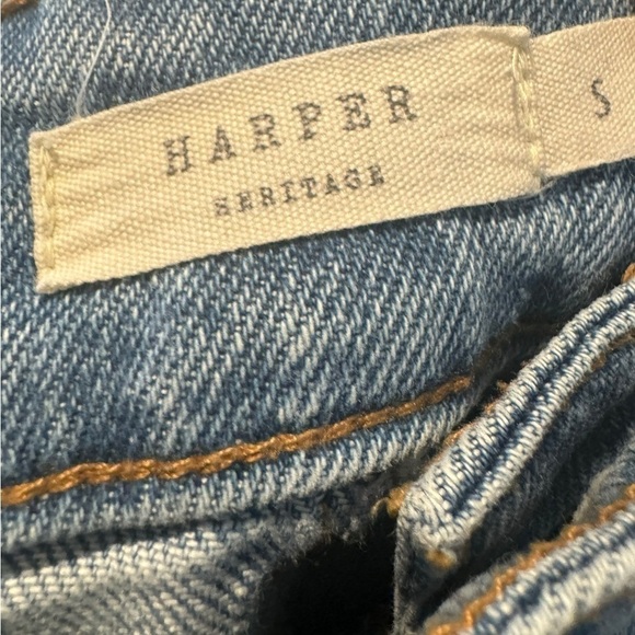 Harper button up denim jeans skirt EIC size small - Picture 3 of 3